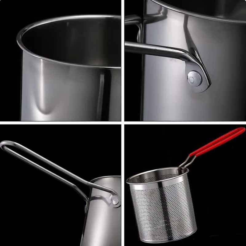 Olla Con Filtro de Aceite para Freir en Acero Inoxidable