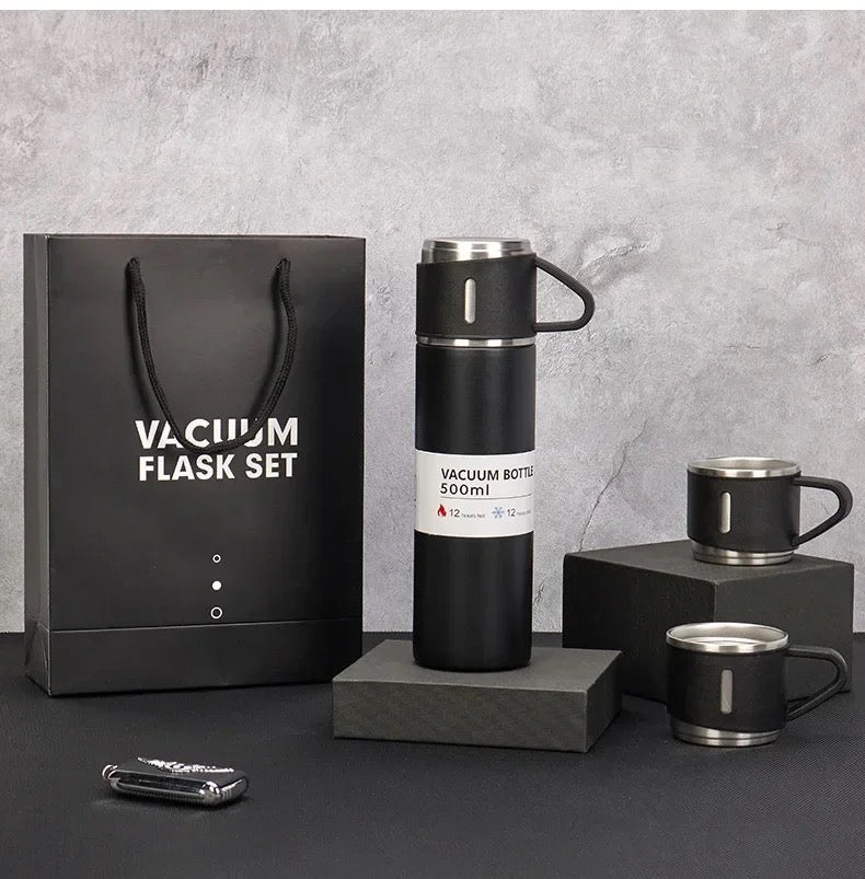 Termo de Acero Inoxidable - Flask Set Premium