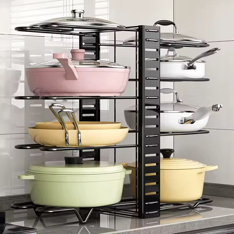Organizador ollas, tapas y sartenes 🍳 3 EN 1 POWER KIT ✨ 8 Niveles