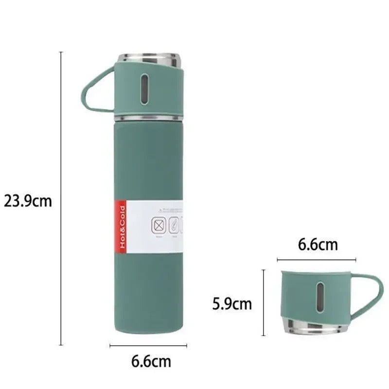 Termo de Acero Inoxidable - Flask Set Premium