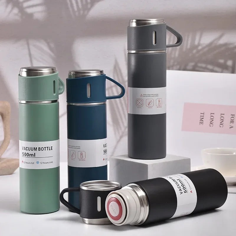 Termo de Acero Inoxidable - Flask Set Premium