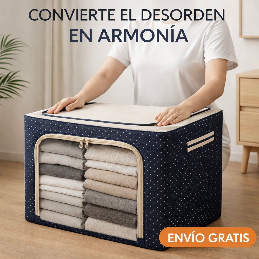Caja Organizadora Oxford - Premium con Varillas | Pack 3 UNDS