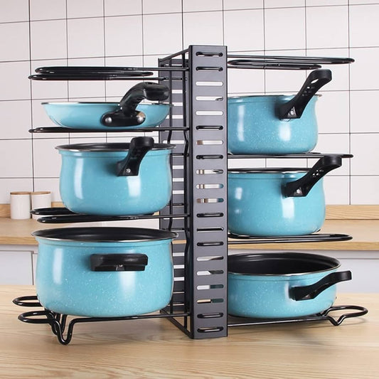 Organizador ollas, tapas y sartenes 🍳 3 EN 1 POWER KIT ✨ 8 Niveles