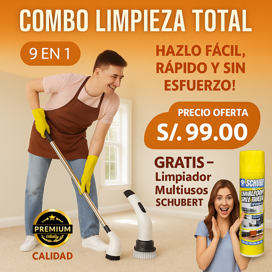 Cepillo de Limpieza Multifuncional 9 en 1 + Regalo Sorpresa 🎁