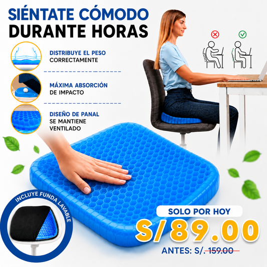 Cojín Gel Premium ¡Siéntate Sin Dolor! 💙