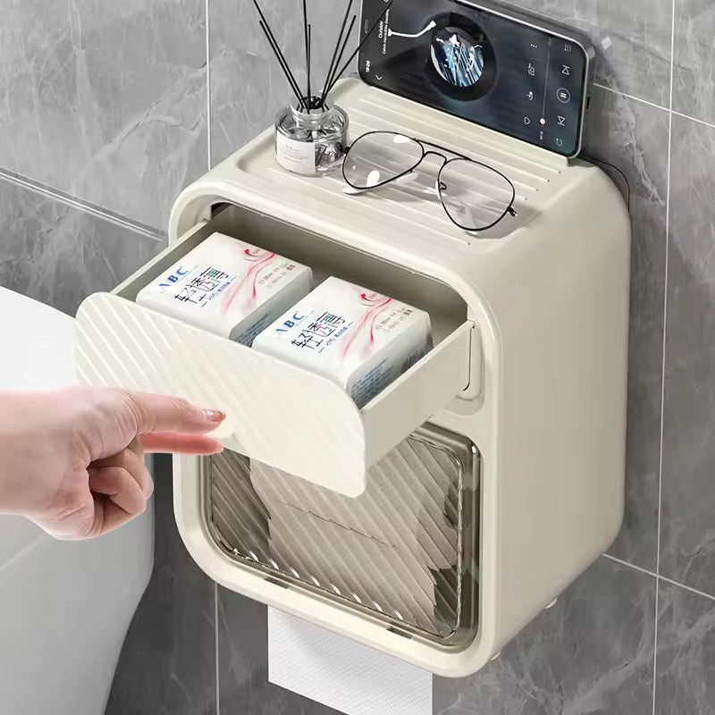 🛁 Organizador y Dispensador de Papel Higiénico con Cajón Oculto 🔒 | Envío Gratis