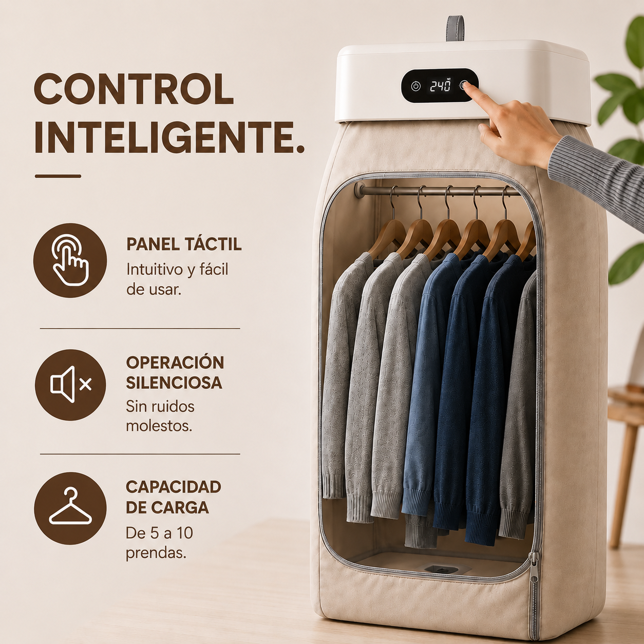 Secador de ropa portátil - Seca hasta 10 prendas en 60 minutos