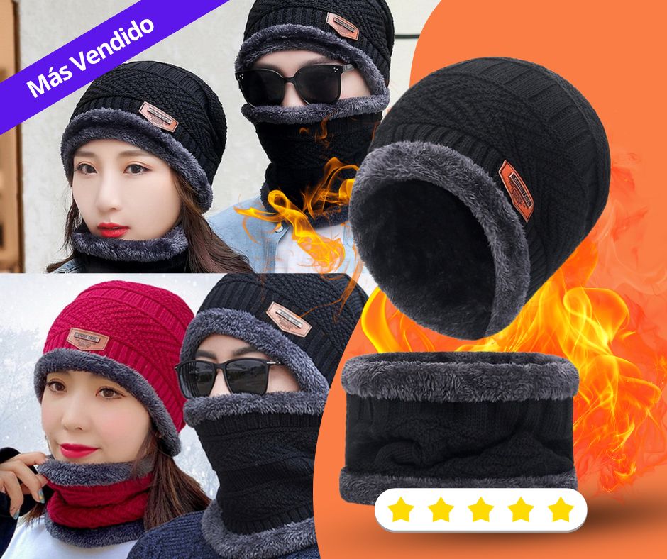 Gorro Calentador Con Cuellera ¡Compra 2 y la tercera es GRATIS!