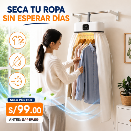 Secador de ropa portátil - Seca hasta 10 prendas en 60 minutos