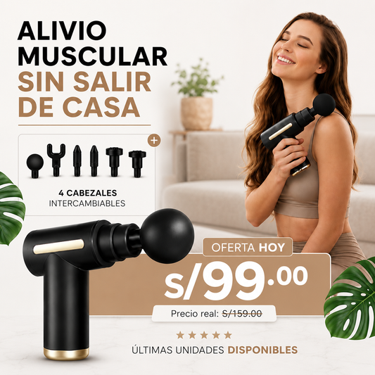Pistola de Masaje Profesional + Mini Masajeador Gratis 🎁