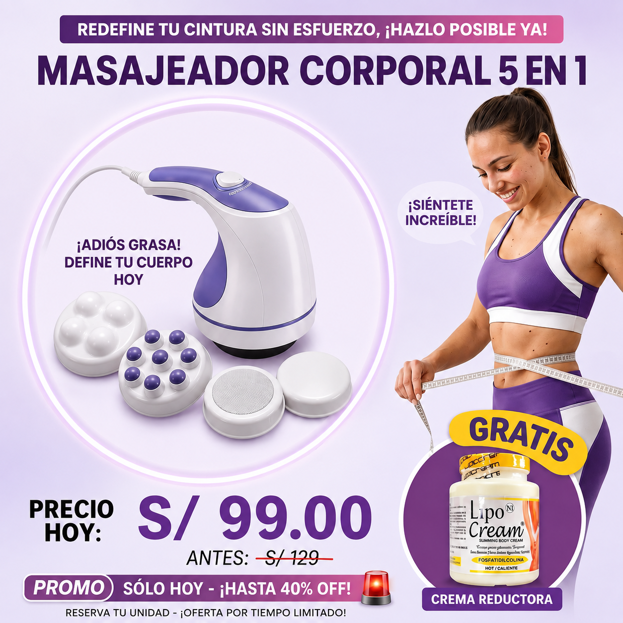 Masajeador Corporal Electrico Tonificante 5 en 1