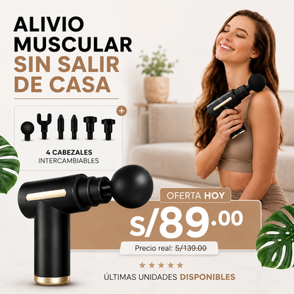 Pistola de Masaje Profesional + Mini Masajeador Gratis 🎁