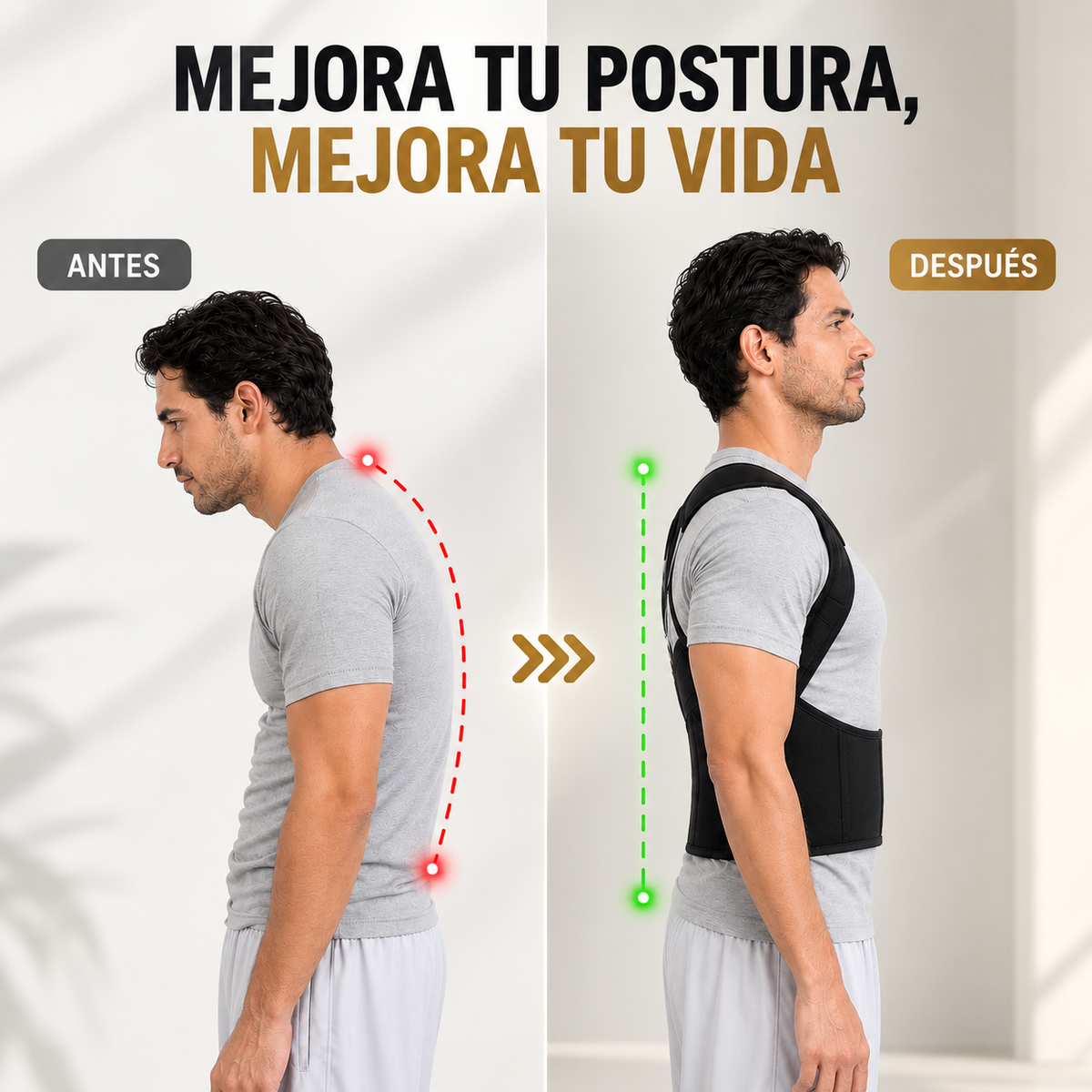 Faja Corrector de Postura Original 2 en 1 - Espalda Recta sin Dolor