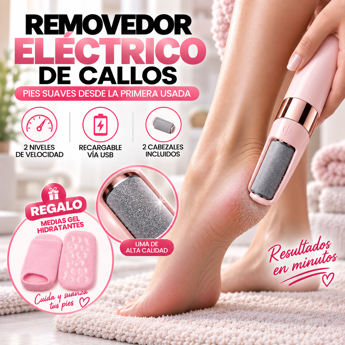 Removedor Eléctrico de Callos Profesional + Regalo Sopresa 🎁