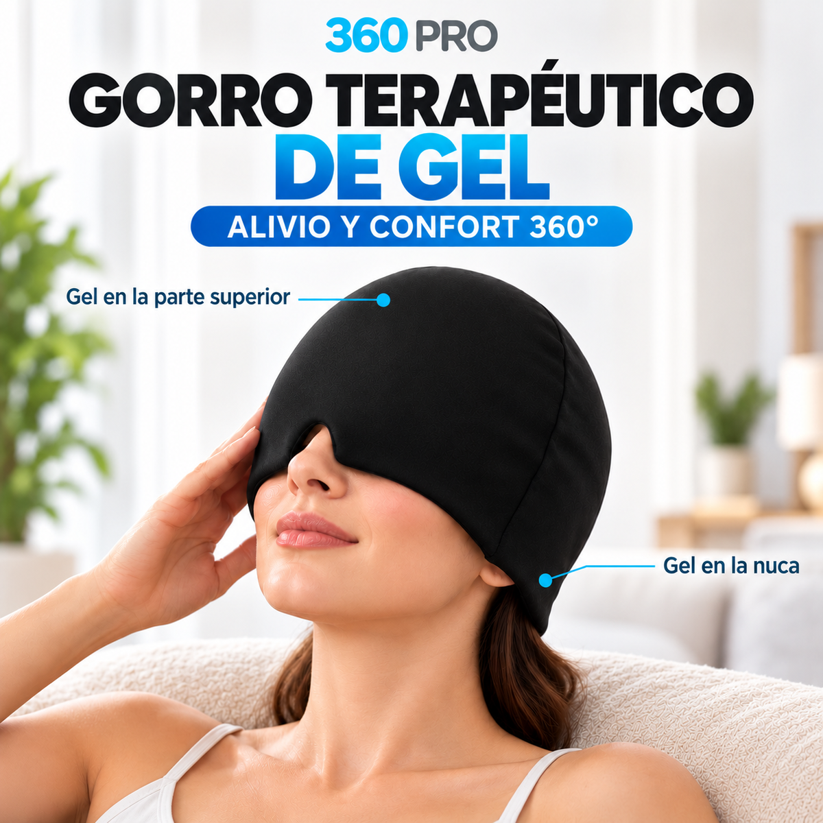 Gorro Terapéutico de Gel 360 Pro - Pack 2 unds
