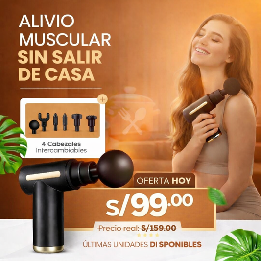 Pistola de Masaje Profesional + Mini Masajeador Gratis 🎁