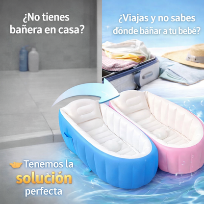 IzyBabyWash | Bañera segura portátil para tu bebé + Inflador Gratis 🎁