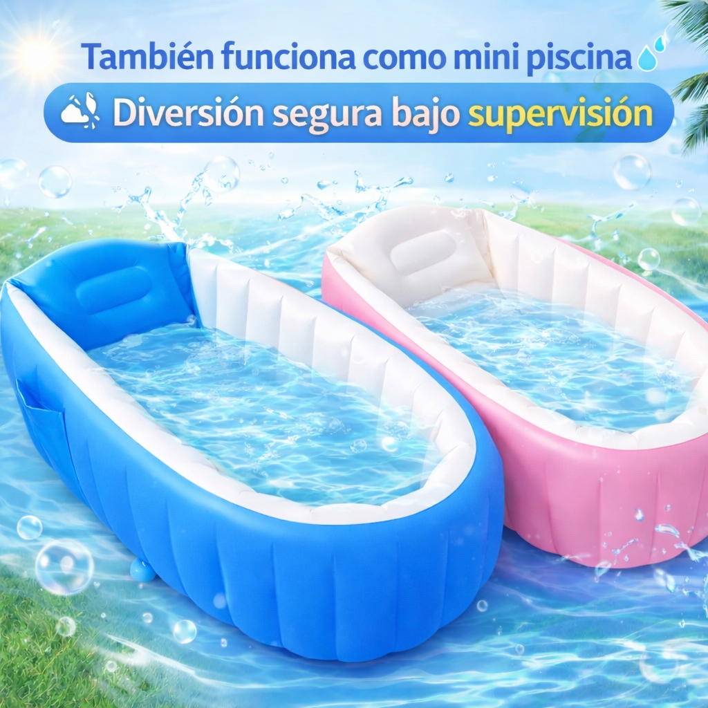 IzyBabyWash | Bañera segura portátil para tu bebé + Inflador Gratis 🎁