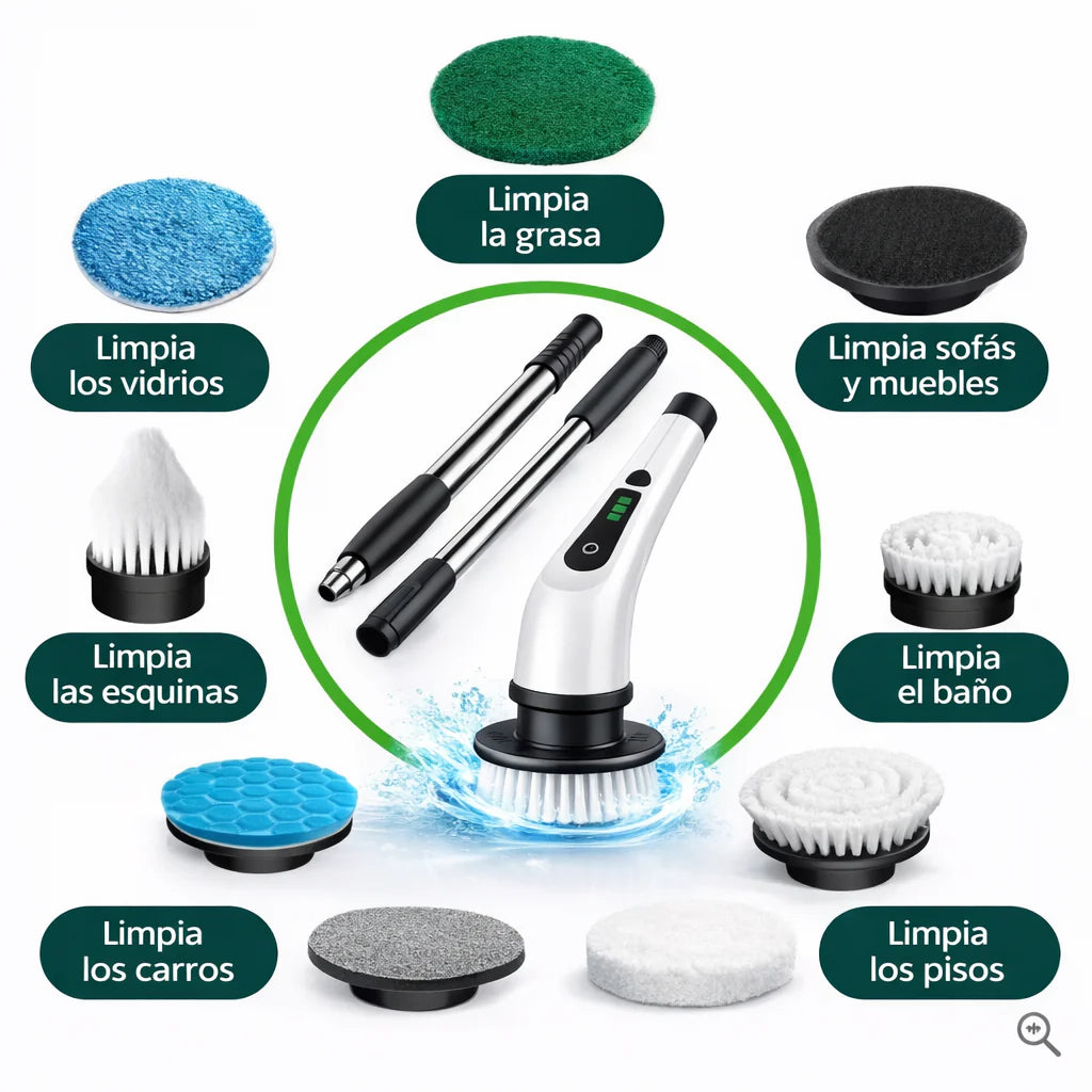 CEPILLO POTENTE DE LIMPIEZA 9 EN 1 - DISEÑO EUROPEO