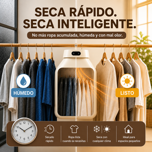 Secador de ropa portátil - Seca hasta 10 prendas en 60 minutos