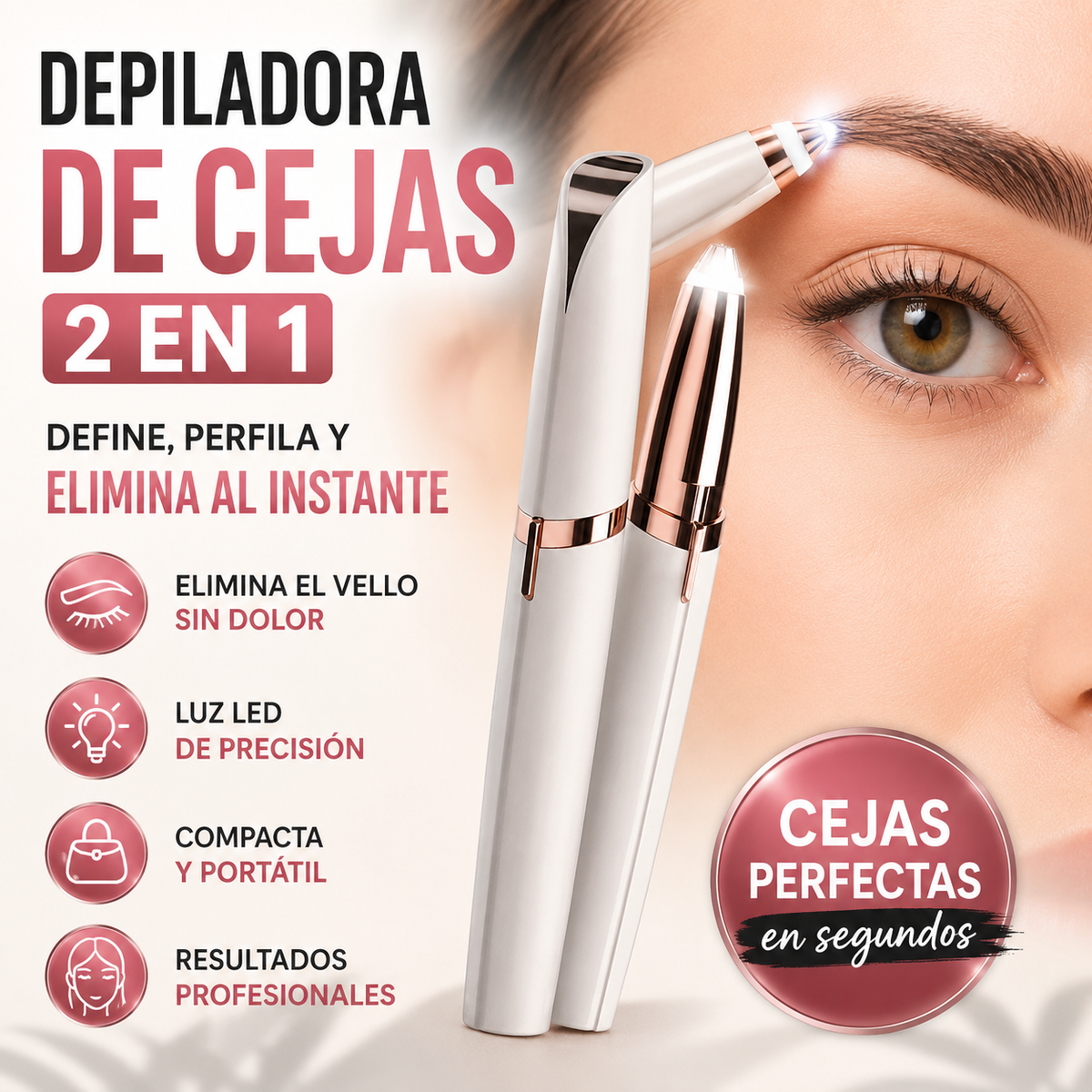 Depilador Facial y de Cejas 2 en 1 + Regalo Sorpresa 🎁
