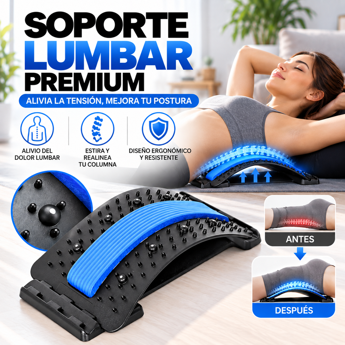 Soporte Lumbar ¡Recomendado por Fisioterapeutas!