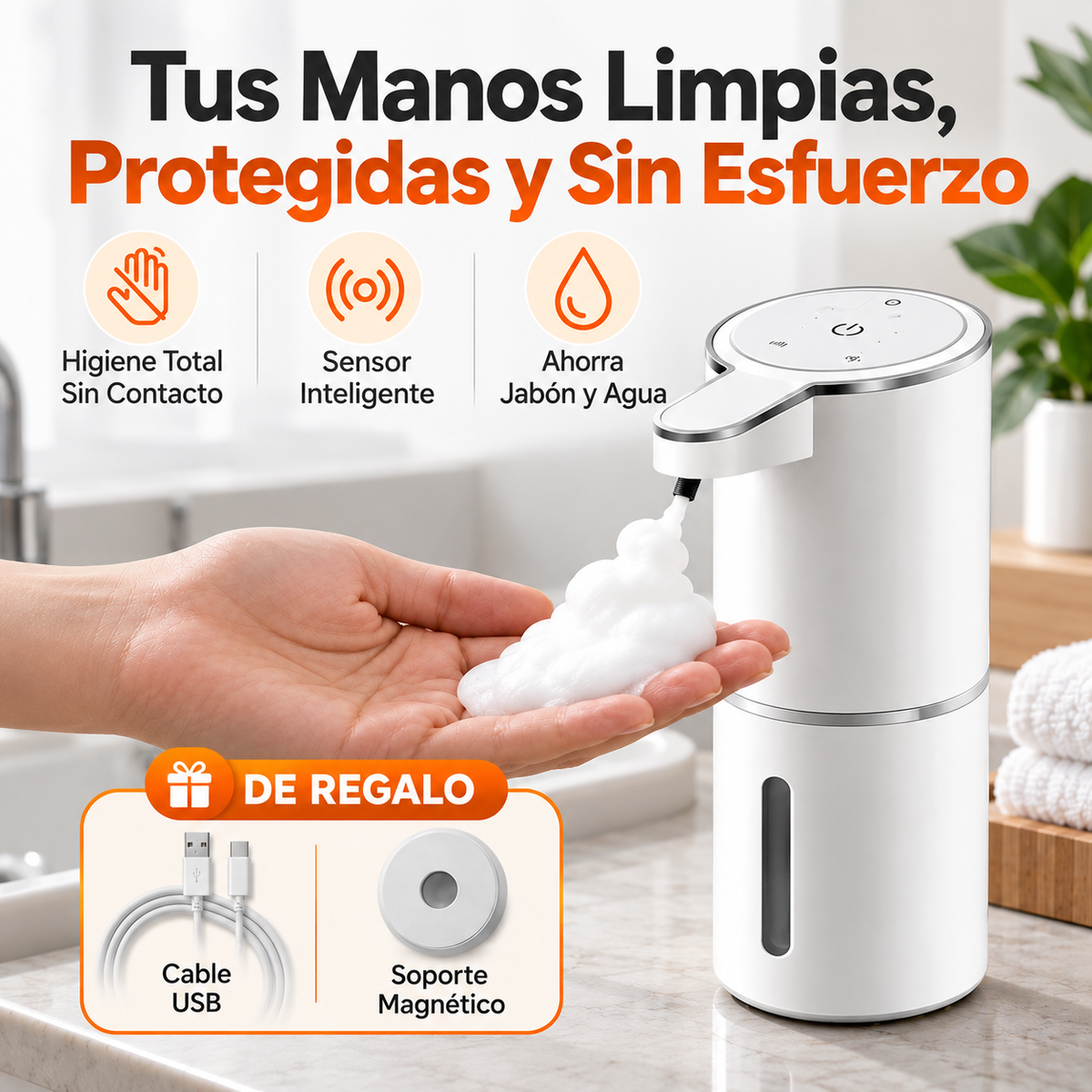 DISPENSADOR DE JABON CON SENSOR