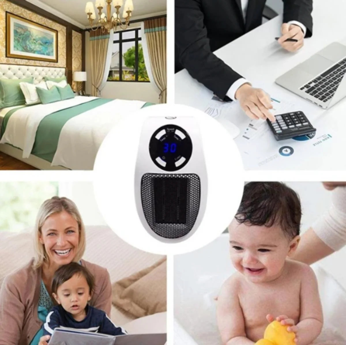 MINI CALEFACTOR PORTÁTIL SMART CON CONTROL REMOTO